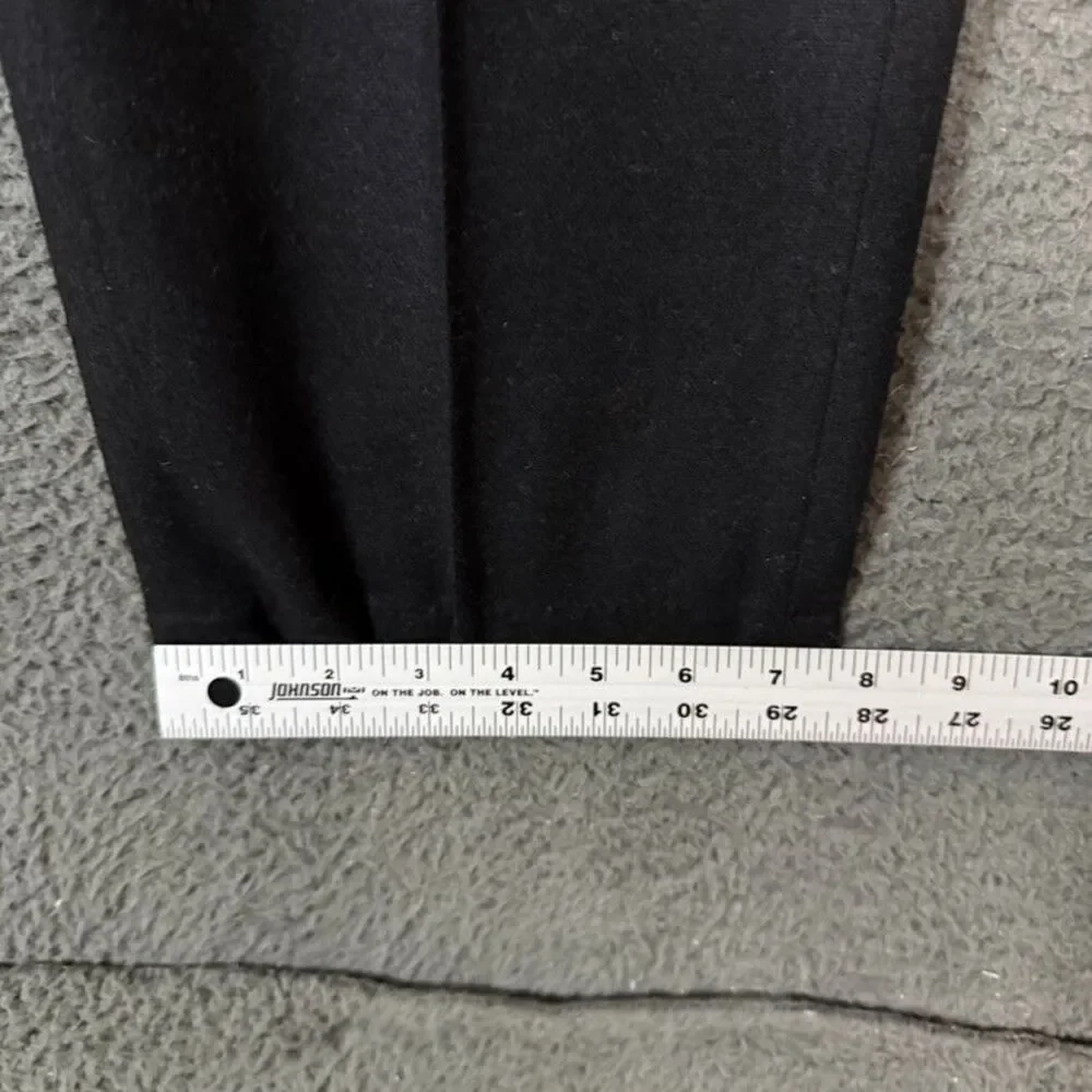 Vtg Polo Ralph Lauren Dress Pants Mens 34x34 Black Straight Fit Flannel Wool
